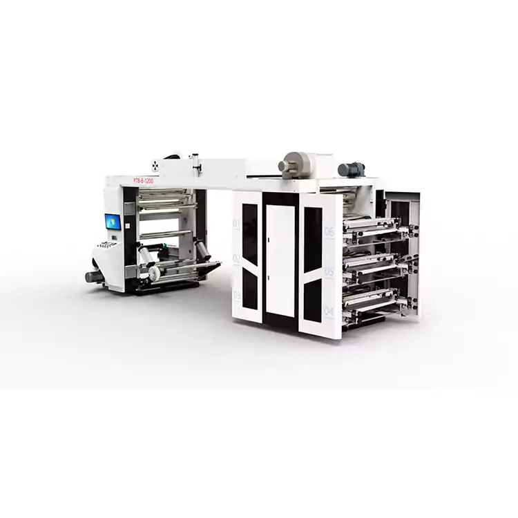 ہائی سپیڈ فلیکسوگرافک پرنٹر ایک سے زیادہ رنگ پلاسٹک بیگ اسٹیک قسم پرنٹنگ مشین